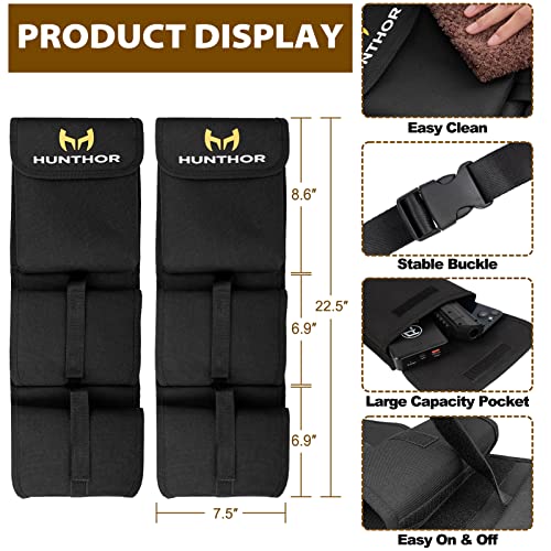 Hunthor Truck Gun Rack (A Pair), 900D Sturdy Seat Back Gun Rack, Adjustable Truck Gun Storage, Automotive Gun Racks Rifle Holder For Jeep #TOP6