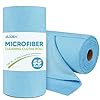 AIDEA Blue Shop Towels 55PK(1 Roll), All-Purpose Microfiber Blue Shop Towels, Lint-Free Cleaning Rags Microfiber Cloth, Reusable Paper Towels for Automotive, Mechanic, Workshops, House, Kitchen-11×9"