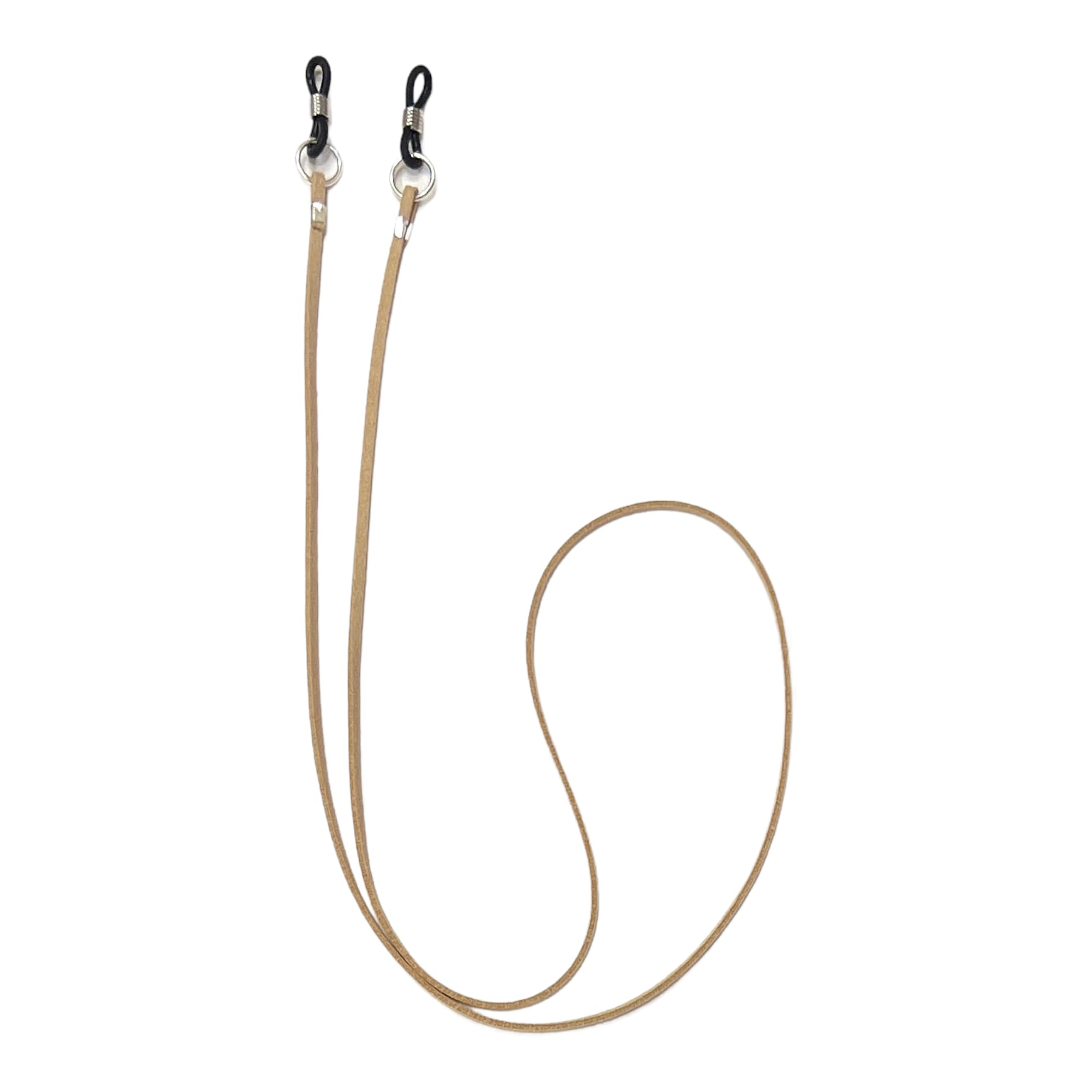 Beige Soft Leather Cord Spectacle Chain For Men-Leather Eye Glasses Chain Eyeglass Holders