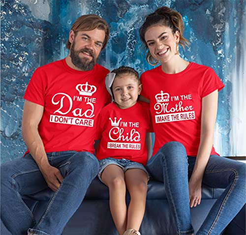 Image of Hangout Hub GiftsCafe.MWG1 Family Tshirt | Best Dad Mom Daughter Ever Printed Tees | Regular Fit Twinning T-Shirts (Cotton | Pack of 3 | Black)