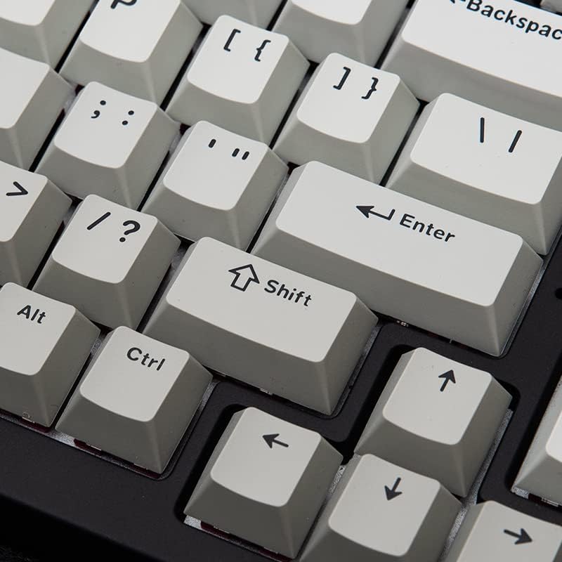 Akko Cool Gray Gradient Theme 132-Key Cherry Profile Double-Shot PBT Keycap Set with MX Style Stem for Mechanical Keyboards
