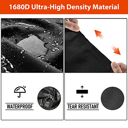 Grisun 1680D Grill Cover For Masterbuilt 1050 Xl Digital Charcoal Smoker - Heavy Duty Waterproof & Uv Resistant Cover For Mb20081220 Gravity Series Grill, Black #TOP3
