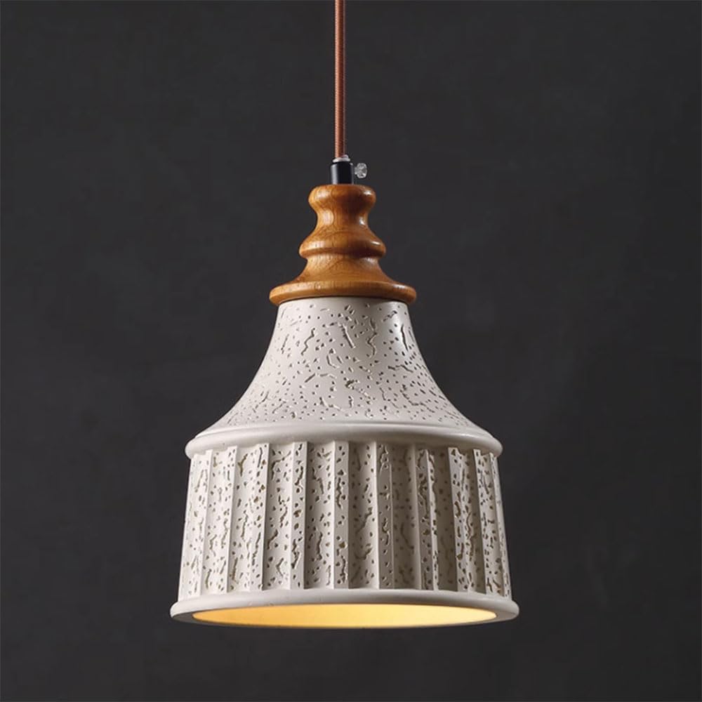 Lampe suspendue en ciment de style nordique et lustre ajustable pour éclairage intérieur