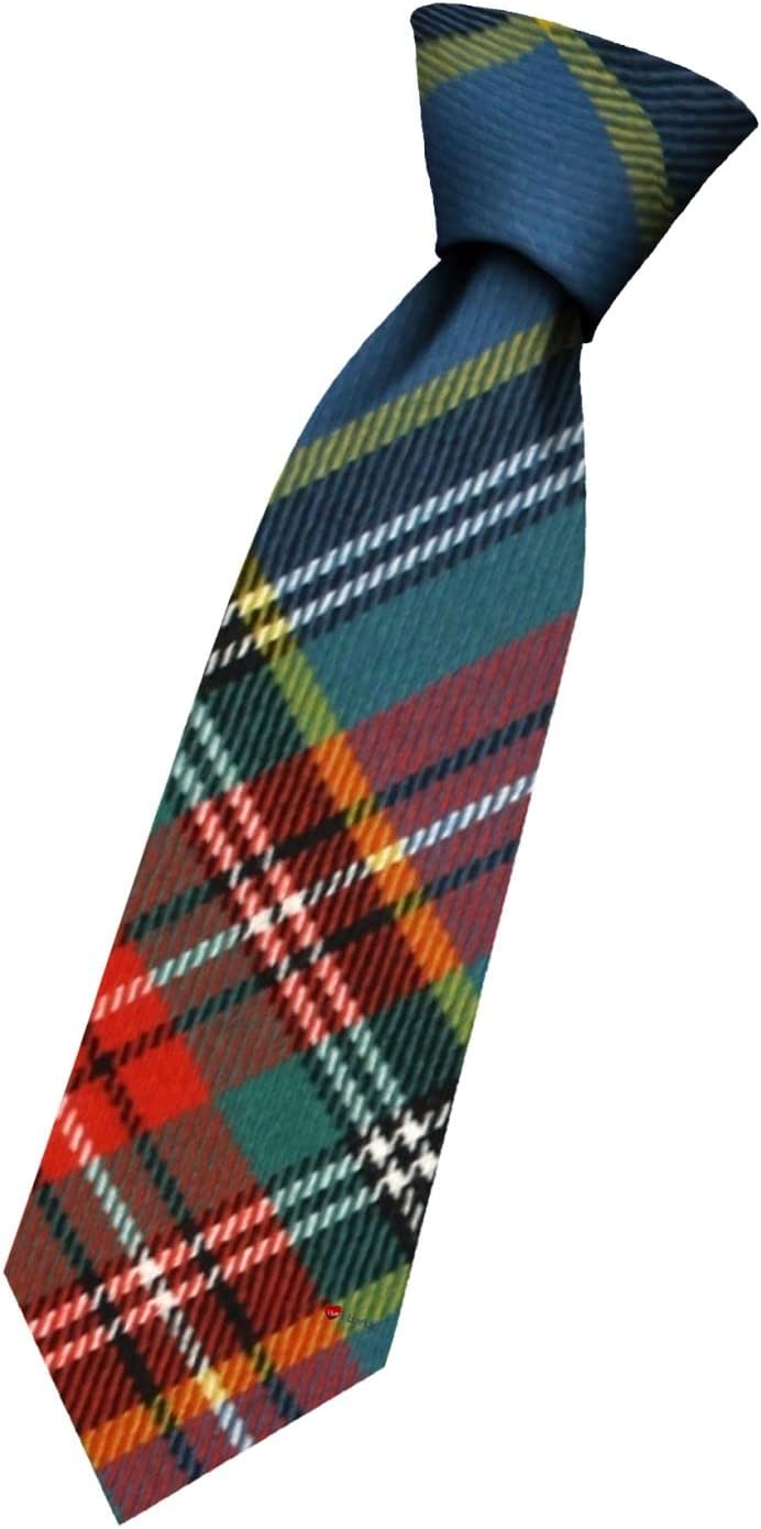 I LUV LTD Boys All Wool Tie Woven And Made in Scotland in MacBeth Ancient Tartan