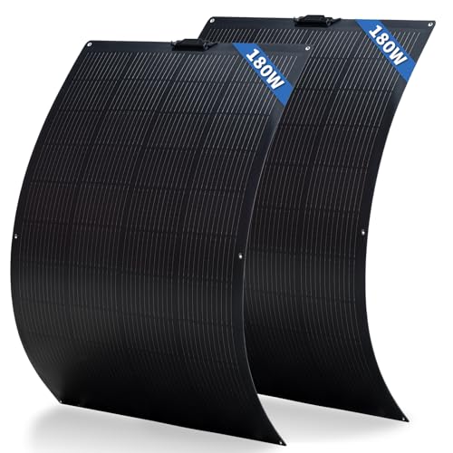 FIREFLY ENERGY 360 Watt (2 Pack 180 Watt) Flexible Solarmodule Monokristalline Solarmodule Photovoltaikmodule für Wohnwagen, Camping, Boote und Dächer