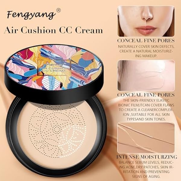 Тональный крем Fengyang в форме гриба, подушечка CC Cream, Beauty Contour Brightening Pigment, увлажнение, осветление, ровный тон кожи