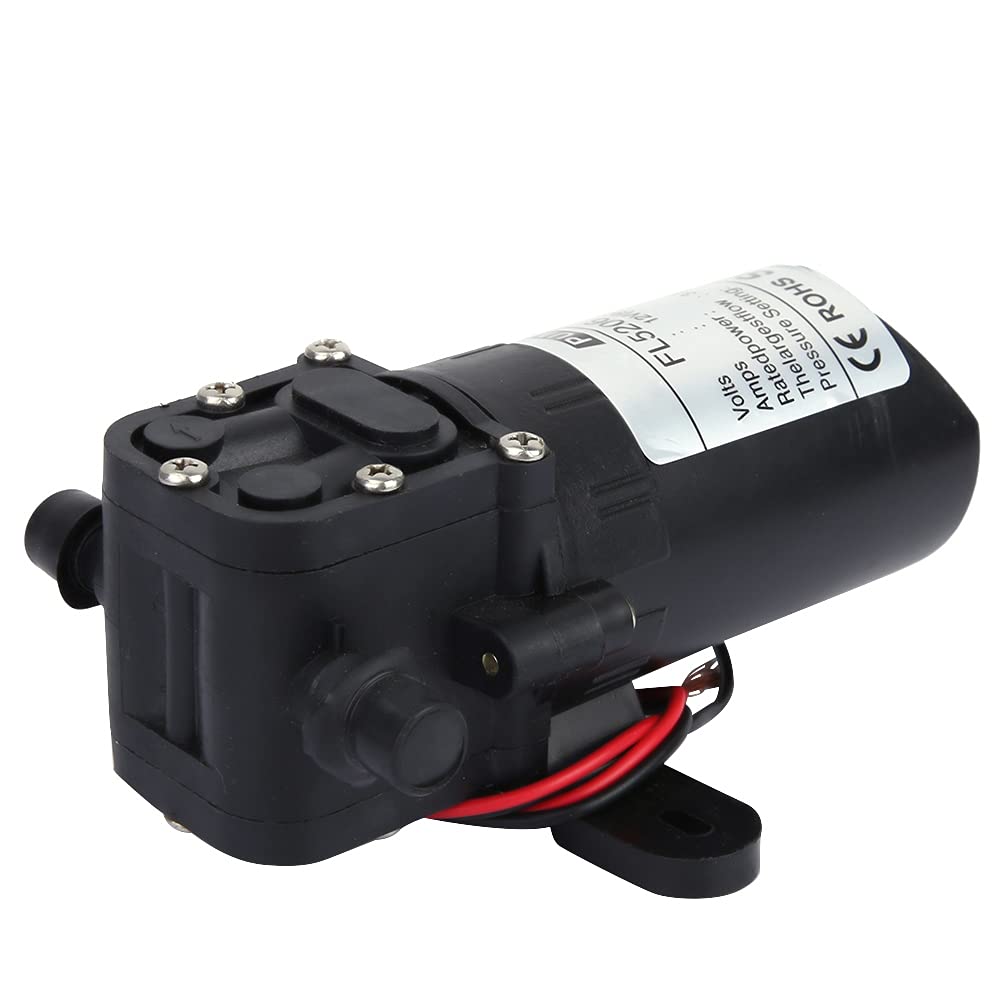 Weikeya Pompe à diaphragme générale,Pompe à Pression d'eau de 3, 5 l/Min 36W 12V / 24V avec Plastique, pompe à membrane