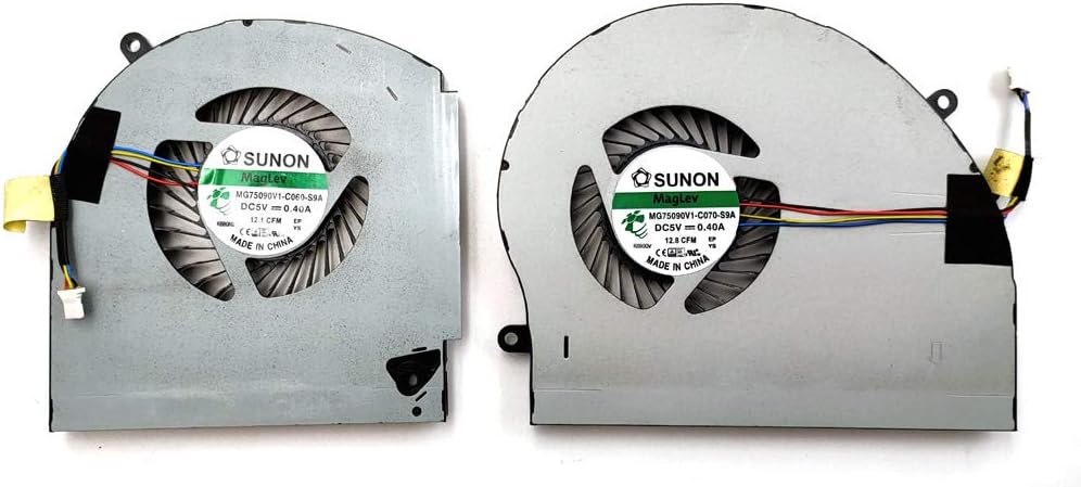 Replacement CPU + GPU Fan for 17 R4 R5 Laptop MG75090V1-C060-S9A MG75090V1-C070-S9A