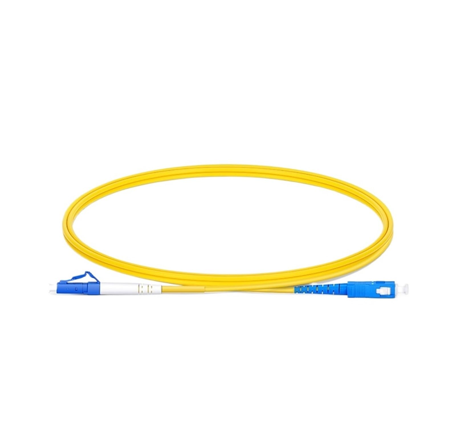 10 latiguillos de fibra SC/UPC-LC/UPC SM G657A2 de un solo núcleo, 2,0 mm de protección ajustada, cubierta LSZH amarilla(10 PCS 1M 3ft)