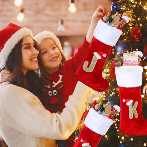 Chaussette de Noël J grand velours résistant pour suspendre de gros cadeaux - 8