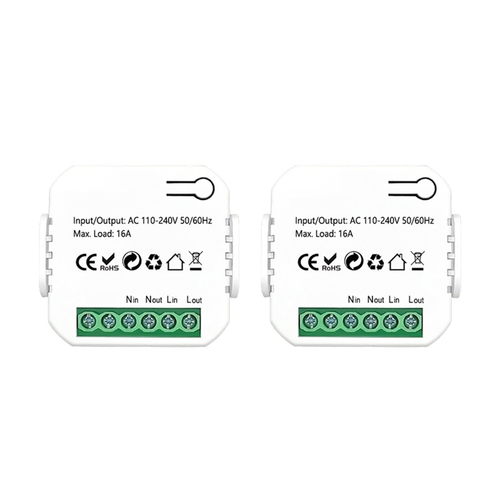 Tuya Smart ZigBee Socket Switch Module KWh Meter Monitor Energii Timer 16A Zabezpieczenie Przed Przeciążeniem Dokładne Monitorowanie Energii(2 pieces)