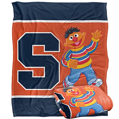 Syracuse University x Sesame Street Blanket, 50"x60" Primary Logo & Ernie Silky Touch Super Soft Throw Blanket