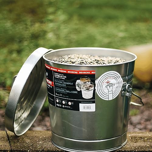 Behrens 6 Gallon Rust Proof Galvanized Steel Locking Lid Dry Storage Recyclable Trash Can For Outdoor And Indoor Storage And Waste Disposal thumb #4