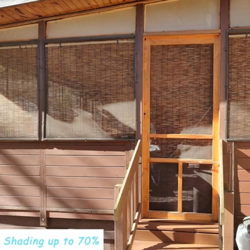 Breathable UV Protection Roller Blinds for Patios, Adjustable 15"x64" to 72", Sun Blocking Roman Shades for Windows – Optimal Light Control & Privacy