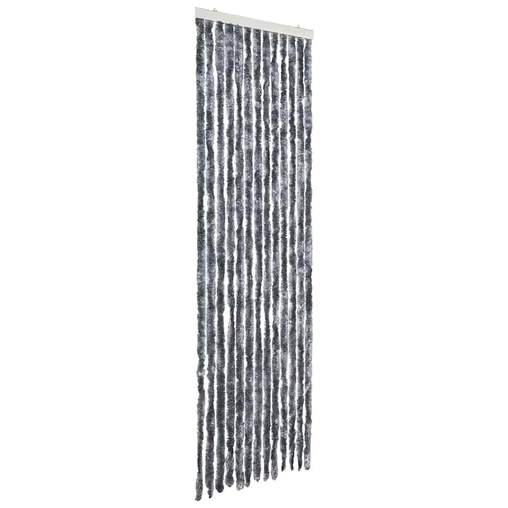 vidaXL Insect Curtain Doorway Fly Mosquito Bug Blind Screen Guard Curtain Adjustable Mobile Home House CaravanSilver 56x200 cm Chenille