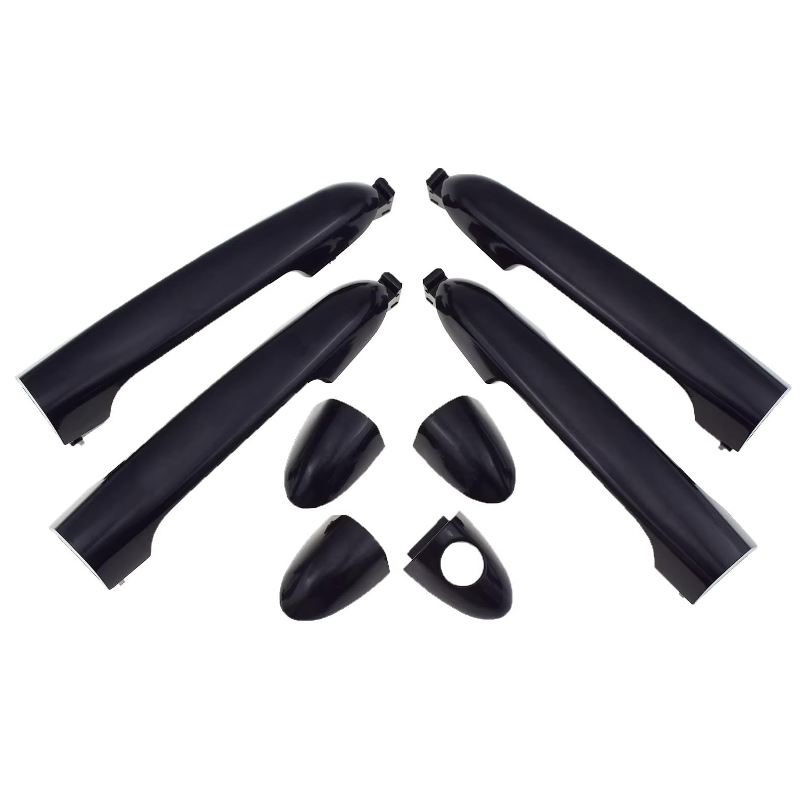 Qjahxkf A Set(4 Piece) Replacement Exterior Door Handles Exterior Door Handle 82651-1W010 82652-1W010 For Kia For Rio Outer Handle(A Set(4 Piece))