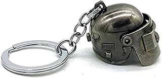 سلسلة مفاتيح من PUBG لعبة خوذة، سلسلة مفاتيح ساحات معارك اللاعبين المجهولين 3D سلسلة مفاتيح هدية للرجال والنساء