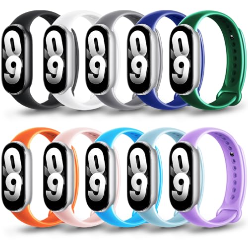 MONUARY Correas para Xiaomi Smart Band 10/9/8, 10 Piezas