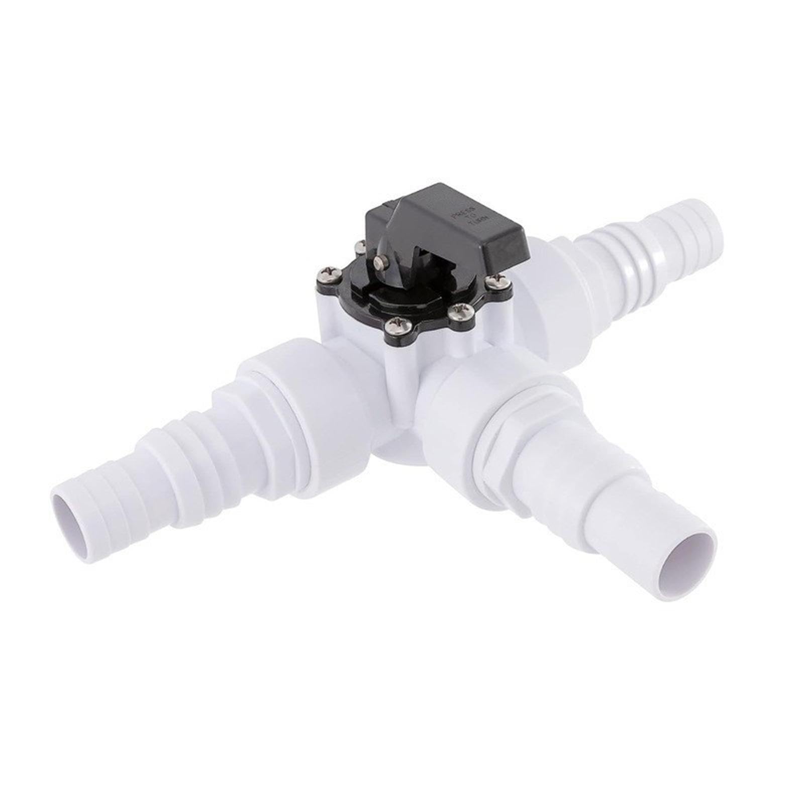 Adaptador de Manguera con válvula desviadora de Piscina, práctico y desviador de 3 vías para una práctica conexión de tubería de PVC.