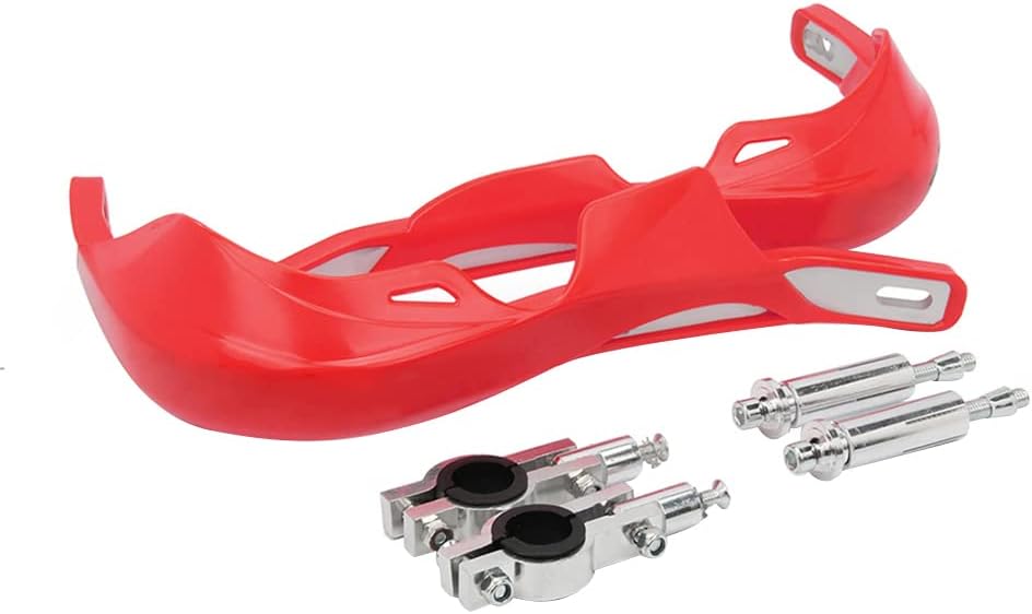 Motorcycle Aluminum Hand Guards, 1 Pair Dirt Bike Hand Guards Handguards Brush Bar, Universal Fit for 22mm-28mm (7/8"-1 1/8") for ATV Motocross Dirt Bike Off-Road - Red