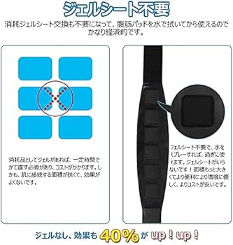 Amazon.co.jp: 第六世代 ems 腹筋ベルト ジェルシート不要 腹筋