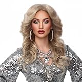 STfantasy 70s Feathered Wigs Disco Costume Blonde Natural Wig for Women Party Fashion Accessory Halloween Cosplay Anime (Blonde)