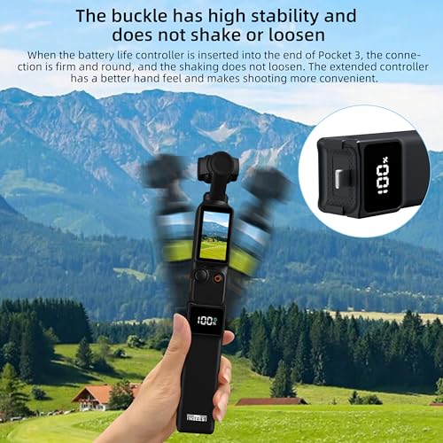 Battery Handle for DJI Osmo Pocket 3/ Pocket 4, Portable Battery Pack Pocket 3 Accessories, 5000mAh, 22.5W Fast Charging, 1/4”Thread Interface, Digital Power Display by ITOTIN - Image 6