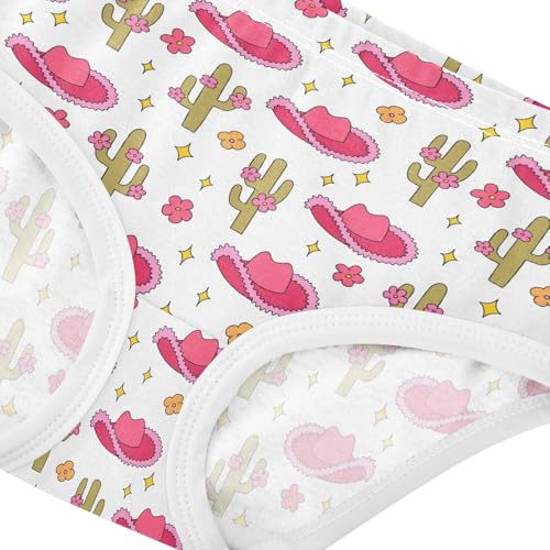 Girls' Underwear Cowboy Hats Cacti Cotton Stretch Comfort Toddler Panties4