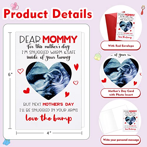 Flyab Funny First Mothers Day Card For Mom Happy Mother's Day Card From The Bump With Photo Insert Happy 1St Mothers Day Card With Envelope Pregnancy Gift For New Mom Mother To Be Expecting Mom #TOP6