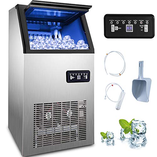 SucceBuy 230W 220V Machine à Glaçons Commerciale 25kg par 24H Commercial Ice Maker