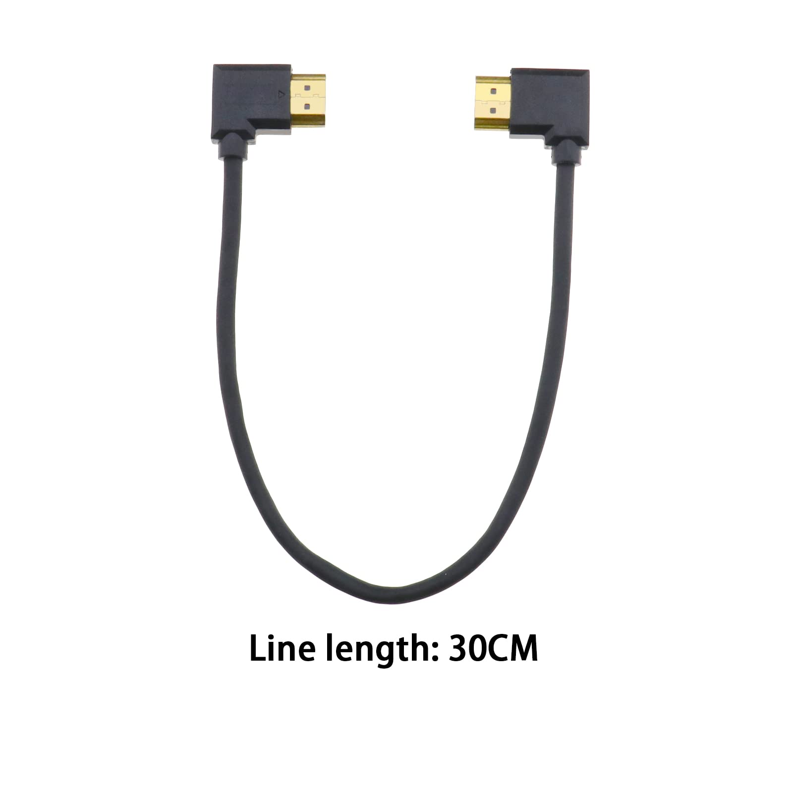ECSiNG HDMI Cable Gold Plated High Speed 90 Degree Left to Right Angle HDMI Male Adapter Extension Cable for High-Definition TV Blu-Ray Player Projector - Image 4