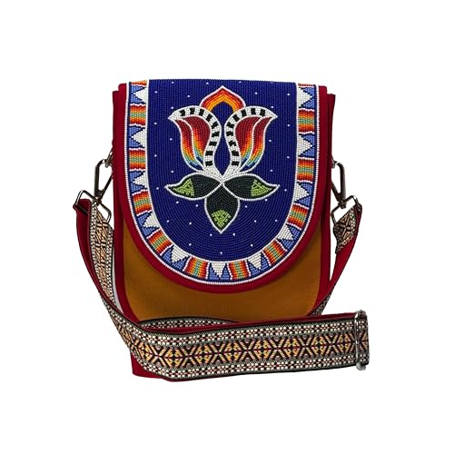 La Vivia Handmade Beaded Handbag, Native American Style Seed Beads