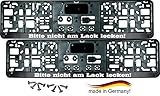  2 Stück Kennzeichenhalter mit Spruch\