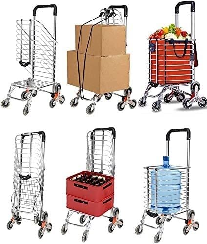 Einkaufstrolley Faltbarer Einkaufswagen-Einkaufswagen, Faltbarer Einkaufswagen, 8-Rad-Treppensteigwagen Aus… – Bild 5