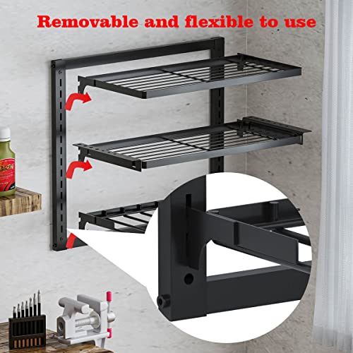 Kacodio Detachable Power Tool Organizer, Wall Mount Garage Tool Organizers And Storage 3 Layers Heavy Duty Metal Drill Tool Holder, Utility Storage Rack For Cordless Drill Charging Station Screwdriver #TOP2