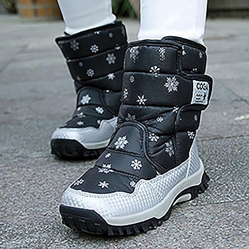 Girls Winter Boots Toddler Warm Boots Winter Fully Fur Lined Warm Shoes Outdoor Slip Resistant Cold Weather Shoes3