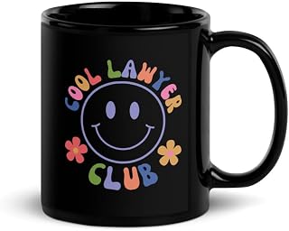 Cool lawyer club Groovy attorney law student/professor Black Glossy Mug