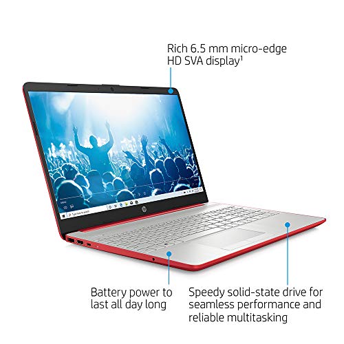 Hp 2021 Pavilion 15.6" Hd Laptop Computer, Intel Dual-Core Pentium Processor, 8Gb Ram, 128Gb Ssd, Hd Webcam, Intel Uhd Graphics 605, Bluetooth, Usb-C, Windows 10 S, Red, 32Gb Snowbell Usb Card #TOP4