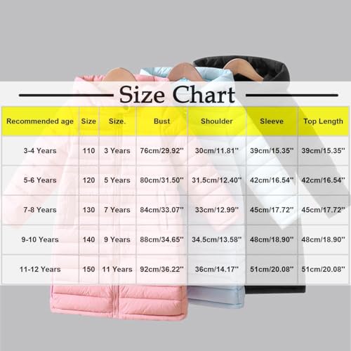 Girls Long Puffer Jacket Warm Hooded Winter Coat with Pockets Lightweight Padded Down Jackets Kids Outerwear Coats3