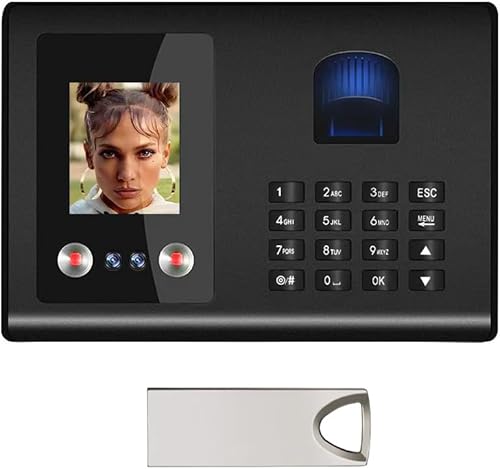 Time Clock,Time Clocks for Employees Small Business,Attendance Machine with Faces,Fingerprint,Password Punching in One,Office Time Clock with 500