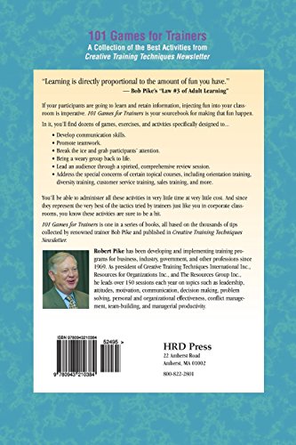 101 Games for Trainers: A Collection of the Best Activities from Creative Training Techniques Newsletter - Image 2