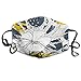 Produktbild Mund und Nasenschutz Waschbar, Multifunktionstuch Flower Mouth Cover Tropical Summer Leaf Floral Abstract Geometric Palm White Summer Pattern Mouth Scarf
