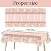 Excelloon 3 Pcs 1st Birthday Tablecloth Decorations for Baby, Pink Rose Gold First Birthday Theme Table Cover Party Supplies, One Year Old Birthday Plastic Disposable Rectangular Table Cloth Decor