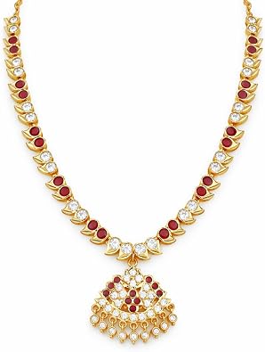 Antique Gold Plated Temple Jewellery Necklace Set with Earrings for Women, Traditional Indian Bridal Necklace Set, South Indian Choker Haram Style Jewellery Set, Ethnic Wedding Party Wear for Women