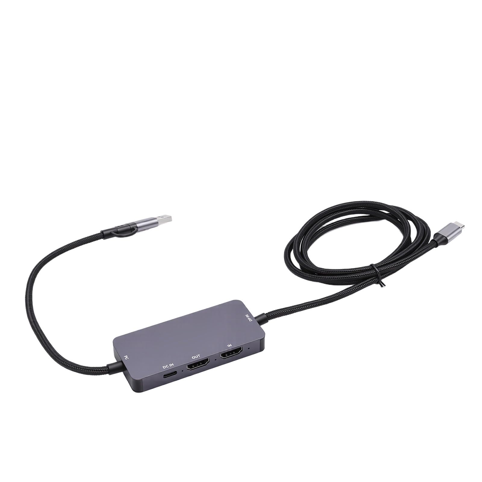 Karta Przechwytywania Wideo, Interfejs Multimedialny HD i Zewnętrzna Karta Nagrywania z Wejściem Typu C, Urządzenie Przechwytujące USB A/C 4K 60 Hz do Przesyłania Strumieniowego, Gier i