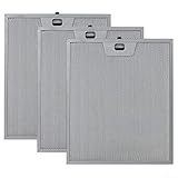 Startbuymore Fettfilter für Dunstabzugshauben, Aluminium, 300 x 250 mm, mehrschichtige Metallsiebe zur Unterstützung eines gleichmäßigen Luftstroms und Filtereffizienz in der Küchenlüftung, 3 Stück