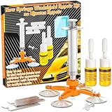 Lanckeli Steinschlag Reparaturset Windschutzscheibe, Universelles Auto Glas Reparatur Set für Risse, Löcher, Spinnennetze und Sternrisse, Schnell & einfach, Car Windshield Repair Kit für Chip & Crack