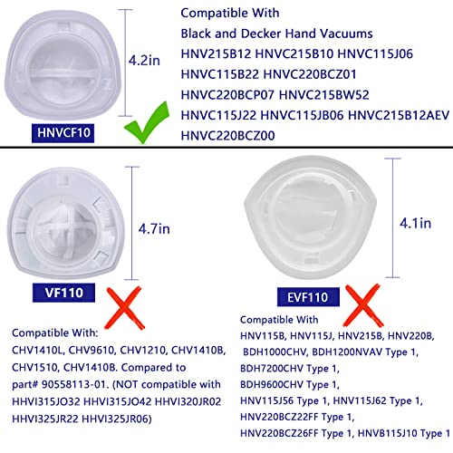 Hnvcf10 Filter Replacement For Black And Decker Dustbuster Hand Vacuum Hnv215B12, Hnvc215B10, Hnvc115J06, Hnvc115B22, Hnvc220Bcz01, Hnvc220Bcp07, Hnvc115J22, Hnvc115Jb06, Hnvc215B12, Hnvc220Bcz00 #TOP1