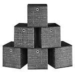 SONGMICS – SONGMICS Aufbewahrungsbox, 6er Set, Faltbox, 26 x 26 x 28 cm
