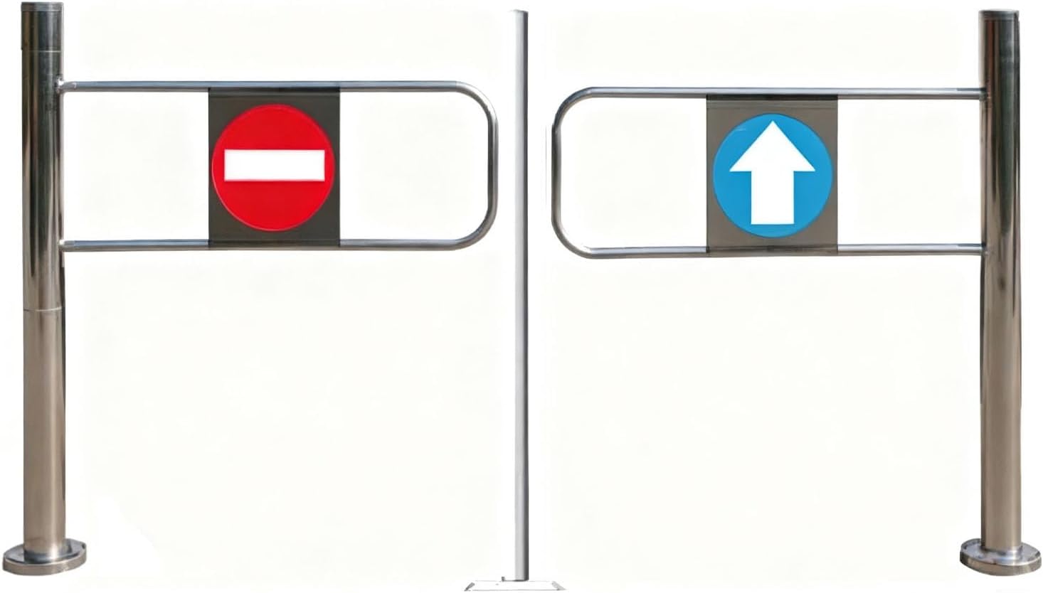 Stainless Steel Safety Gate, Swing Barrier for Entrances, Perfect for Shopping Malls, Playgrounds, Supermarkets, Child Safety & Access Control Solutions